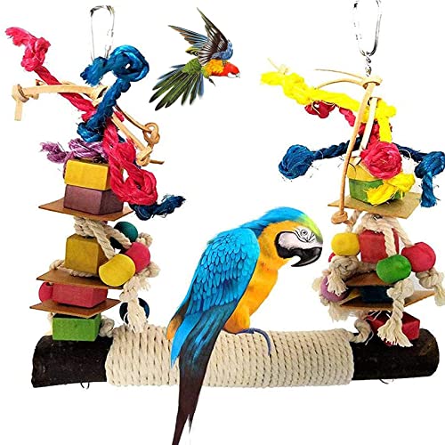 Juguetes para Pajaros, Juguetes para Columpios de Pájaros,Juguetes para Pájaros Colorful Columpio para Loros Accesorios Jaula Pajaros Bite Toy,Columpios para Pájaros Loros Hamacas para Pájaros