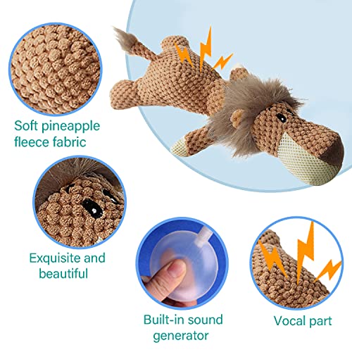 Juguetes para Perros, Juguetes Perro Peluche para Perros Durable Juguetes para Cachorros Pequeños Medianos Perros (León)