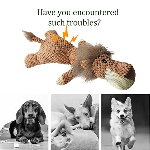 Juguetes para Perros, Juguetes Perro Peluche para Perros Durable Juguetes para Cachorros Pequeños Medianos Perros (León)