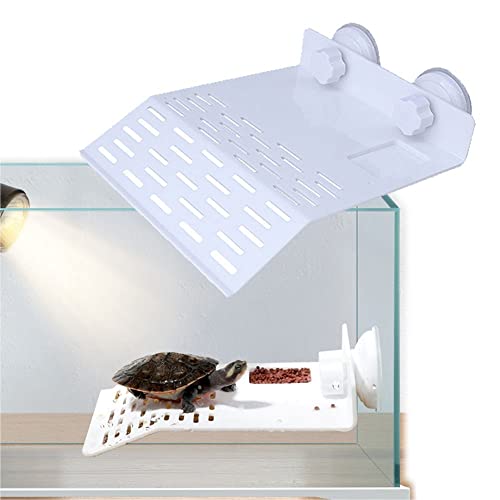 KALUO Jugar flotante tortuga acuática suministros para mascotas alimentadores isla aterrizaje ascender tabla de descanso plataforma tortuga muelle terraza de tomate (L)