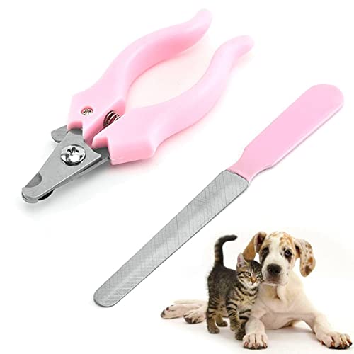 KALUO Tijeras profesionales para cachorros Lima de uñas para perros Cortador de dedos de garra Cortador de uñas para mascotas Herramienta de aseo para gatos (negro)