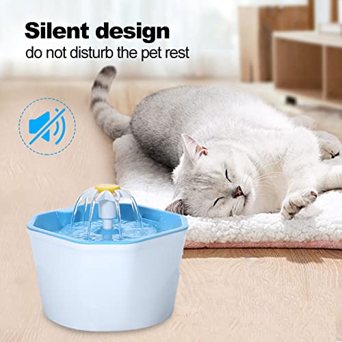 Kavolet Fuente para Gatos 1.6L Silenciosa, Bebedero Gato, Bebedero Automático Mascotas Gatos con Filtro De Carbón Activado Y Bomba De Agua
