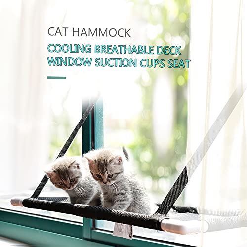 Kavolet Hamaca para Ventana de Gato, Cama de Perca Transpirable, Mejorada, con 4 ventosas Ultra Resistentes, Las Capas Individuales del Gato Hamaca de Descanso del Asiento del Animal doméstico