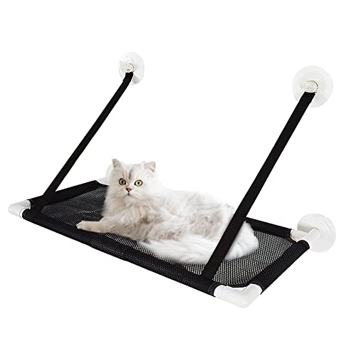 Kavolet Hamaca para Ventana de Gato, Cama de Perca Transpirable, Mejorada, con 4 ventosas Ultra Resistentes, Las Capas Individuales del Gato Hamaca de Descanso del Asiento del Animal doméstico
