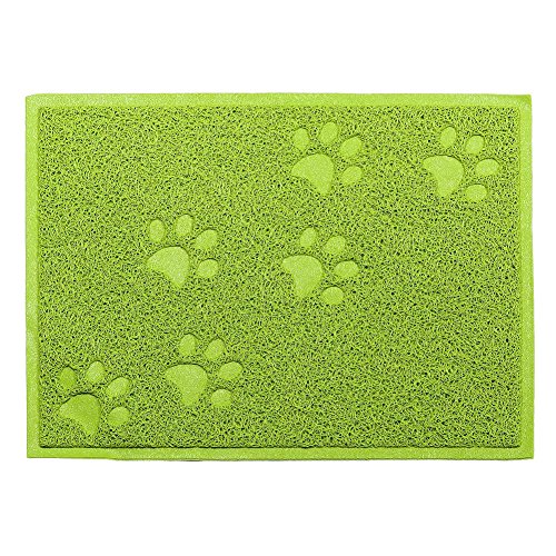 Kentop - Alfombra refrescante para Mascotas, Felpudo de Entrada para Gato, Perro, Animales de compañía, diseño de Garra de Gato, PVC, 30 x 40 cm, Color Verde