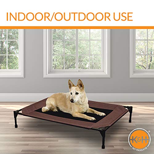 K&H Mascotas Catre elevado original para mascotas, cama para perros y gatos, Grande