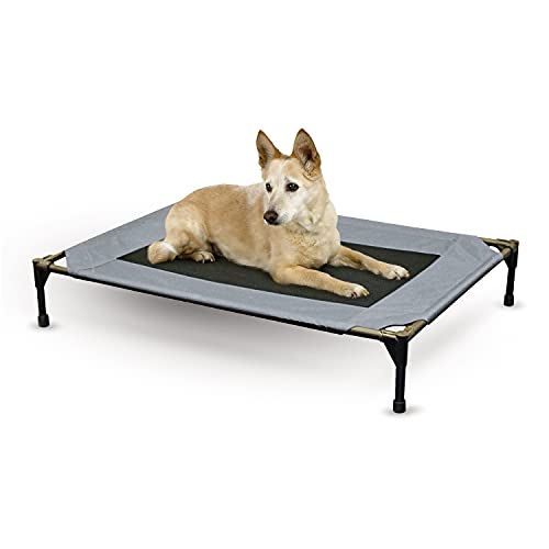 K&H Mascotas Catre elevado original para mascotas, cama para perros y gatos, Grande