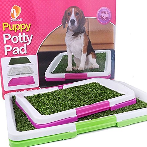 Kicode Perrito del Perro casero Entrenador urinario de Inodoro Alfombra de Hierba Potty Pad Bandeja de Basura de la casa Interior