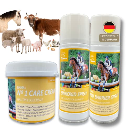 Kit de primeros auxilios para animales, pomada de zinc + spray de zinc + spray de plata I pasta de zinc para heridas I pomada para la cicatrización de heridas I cuidado desinfección 250 200 200 200 ml