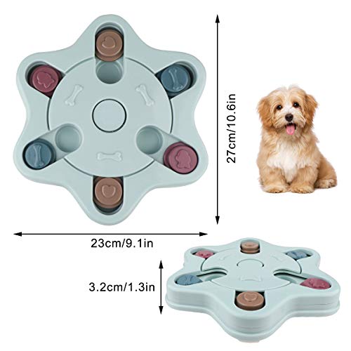 KOLLNIUN Juguete de alimentación para perros, dispensador de golosinas para cachorros, dispensador interactivo, dispensador lento, alimentación para mascotas, mejora el IQ juego de cerebro