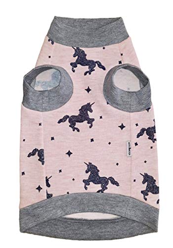 Kotomoda Sphynx Cat - Ropa de gato sin pelo con cuello de tortuga con unicornio en rosa