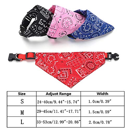KUNHEV Collar para mascotas con cuello triangular, baberos para cachorros, de vestir, lavable, para decoración de cuello, bufanda de gato (M-rojo)