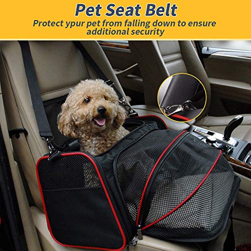 La Gracery - Transportín Extensible para Mascotas pequeñas para Perros, Gatos – 2 Lados de expansión Plegable Airline Aprobado para caseta portátil Suave Bolsa de Mascotas