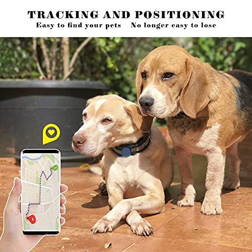 LADES Fundas protectoras de silicona para AirTag 2 piezas para el seguimiento del perro y del gato Airtags Localizador Funda protectora compatible con AirTag