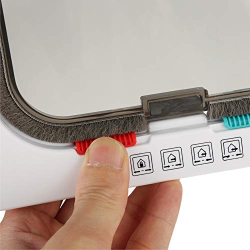 Lahome - Puerta de plástico, puerta para gatos, automática, puerta magnética, pequeña gatera silenciosa, con 4 modos de acceso, color blanco