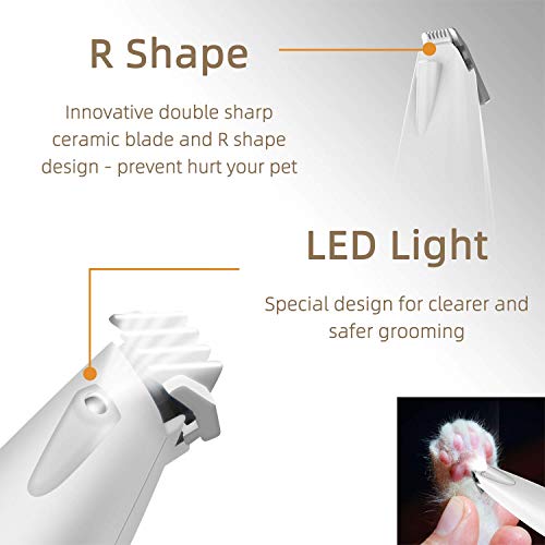 LAKHAH Cortadora de Pelo para Mascotas Afeitadora eléctrica para Mascotas Afeitadora de Pelo para Perros y Gatos Recargable