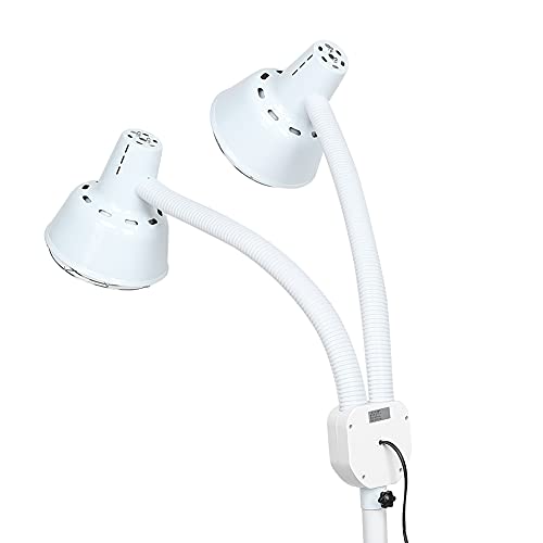 Lámpara De Pie De Terapia De Calefacción Con Luz Roja Lámpara De Infrarrojos De Piso De Temperatura Ajustable De Doble Cabezal Para Para Aliviar El Dolor Muscular(Eu)