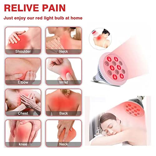 Lámpara Terapia de Luz Roja Con Soporte, Bombillas Fototerapia LED de Infrarrojo Cercano 660 Nm Y de Infrarrojos 850 Nm Con Control Remoto, Para El Cuidado de La Piel Con Alivio del Dolor Muscular