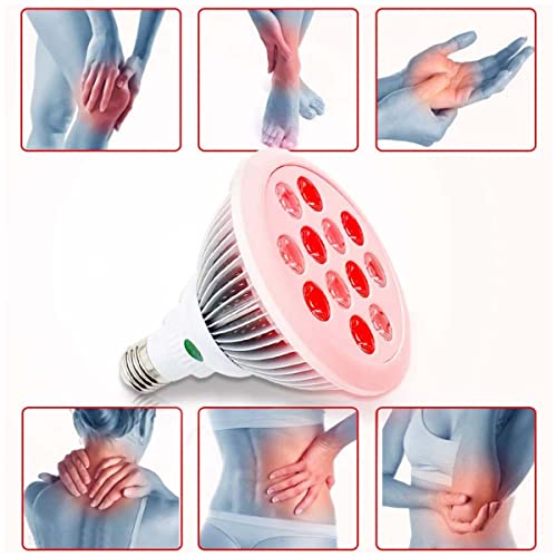 Lámpara Terapia de Luz Roja Con Soporte, Bombillas Fototerapia LED de Infrarrojo Cercano 660 Nm Y de Infrarrojos 850 Nm Con Control Remoto, Para El Cuidado de La Piel Con Alivio del Dolor Muscular