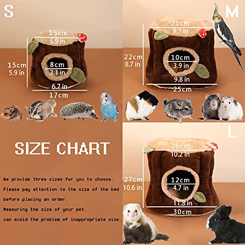 LeerKing Cama Conejos Casa Animal para Hamster Cueva Roedores Suave Nido Ratón Hamaca Conejo Tema del Bosque -M