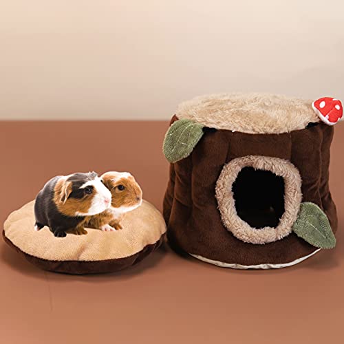 LeerKing Cama Conejos Casa Animal para Hamster Cueva Roedores Suave Nido Ratón Hamaca Conejo Tema del Bosque -M