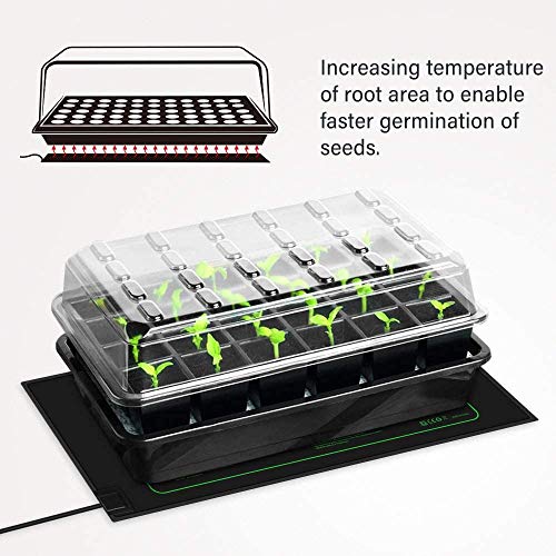 LERWAY Esterilla de calefacción para plantas de semillero impermeable para invernadero de 21 W para bandeja de germinación de propagación hidropónica, terrario, reptil, anfibio