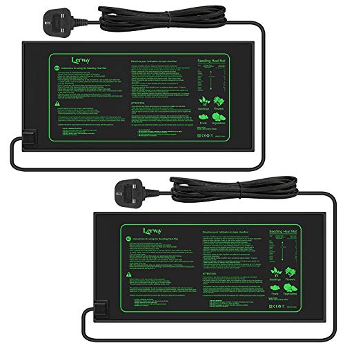 LERWAY Esterilla de calefacción para plantas de semillero impermeable para invernadero de 21 W para bandeja de germinación de propagación hidropónica, terrario, reptil, anfibio
