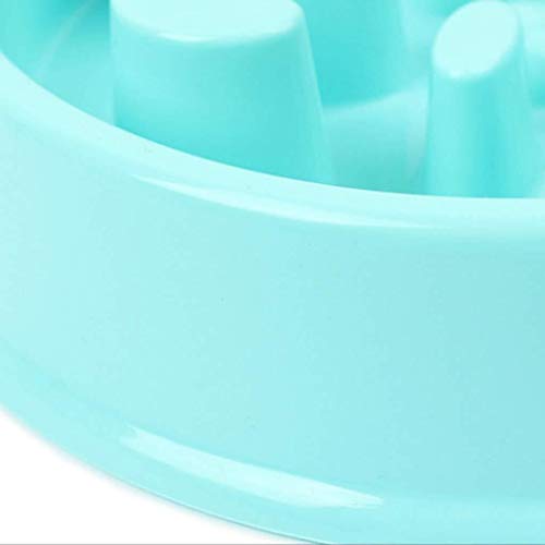 LHQ-HQ Flor de la diversión del Perro casero alimentador de Comida for Gatos Lenta Cuenco del Perrito de Lucha contra la estrangulación Tazón Comedero de Alimentos (Color : Blue)