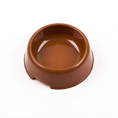 LHQ-HQ Viaje del Perro Pet Bowl Secos recipientes de Comida for Gatos Comederos al Aire Libre Fuente del Agua Potable del Perro casero del Plato alimentador Buena (Color : Brown)