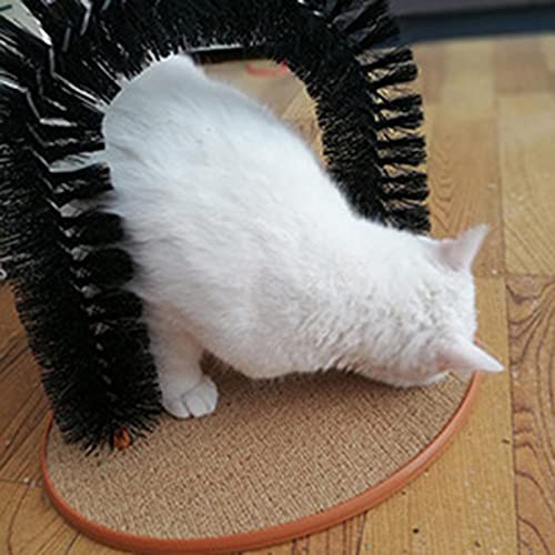 Lilangda Arco Rascador para Gatos, Masajeador De Gatitos Y Arco para Rascar para Mascotas Auto-Aseo con Almohadilla para Rascar En La Parte Inferior, Gatos Y Gatitos Juguetones