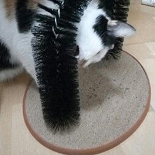 Lilangda Arco Rascador para Gatos, Masajeador De Gatitos Y Arco para Rascar para Mascotas Auto-Aseo con Almohadilla para Rascar En La Parte Inferior, Gatos Y Gatitos Juguetones