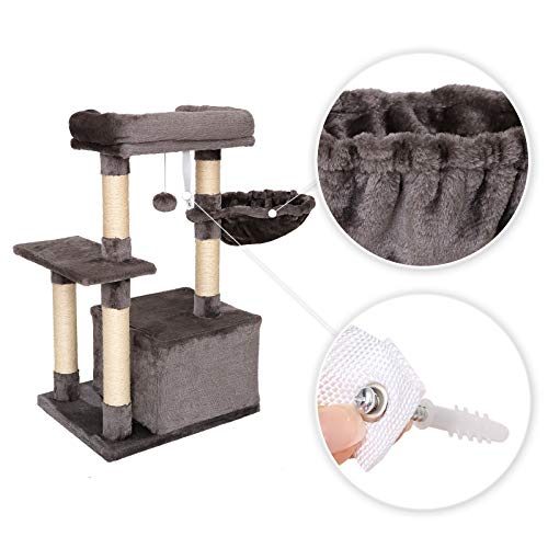 lionto Árbol rascador árbol trepador Gatos árbol Gatos Altura 85 cm Gris Oscuro