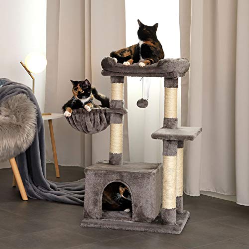 lionto Árbol rascador árbol trepador Gatos árbol Gatos Altura 85 cm Gris Oscuro