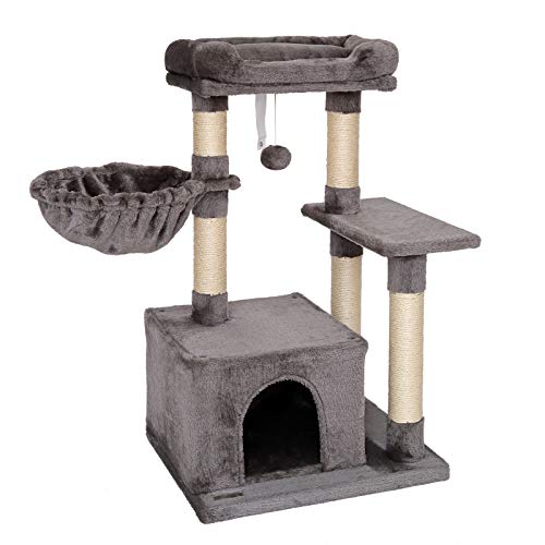 lionto Árbol rascador árbol trepador Gatos árbol Gatos Altura 85 cm Gris Oscuro