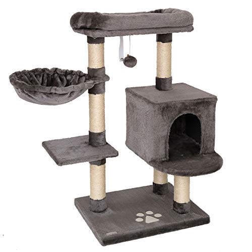 lionto Árbol rascador árbol trepador Gatos árbol Gatos Altura 93 cm Gris Oscuro