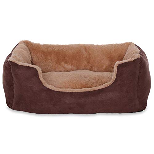 lionto Cama perros cojín perros cesta perros con cojín tamaño (S) 50x37 cm beige/marrón
