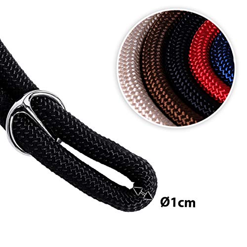 lionto Collar de perros collar retriever collar de adiestramiento 65 cm Ø 1 cm Negro
