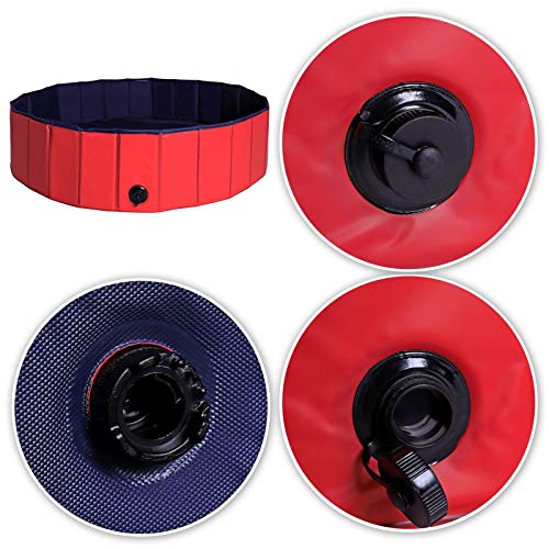 lionto Piscina plegable para perros bañera para perros piscina mascotas (M) Ø 120 cm