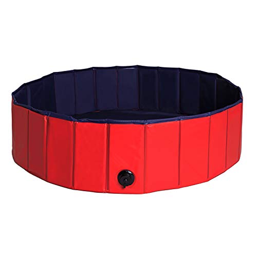 lionto Piscina plegable para perros bañera para perros piscina mascotas (M) Ø 120 cm