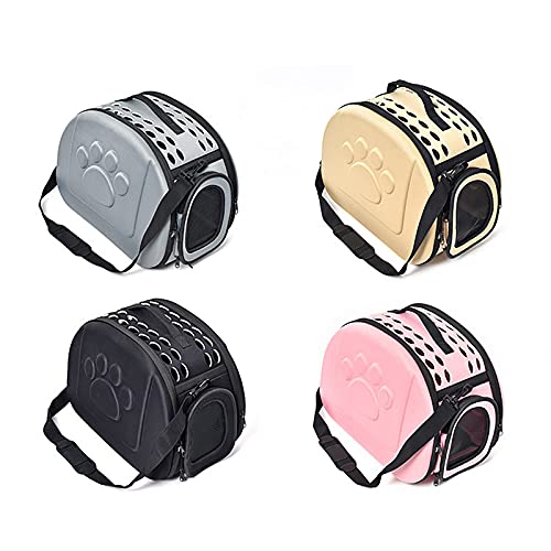 litulituhallo Transportín para Mascotas Transportín Perro Gato Transportin Perro Adoptar Animales Dorado Champagne Material De Espuma De Polímero Eva Los 42 * 28 * 32cm