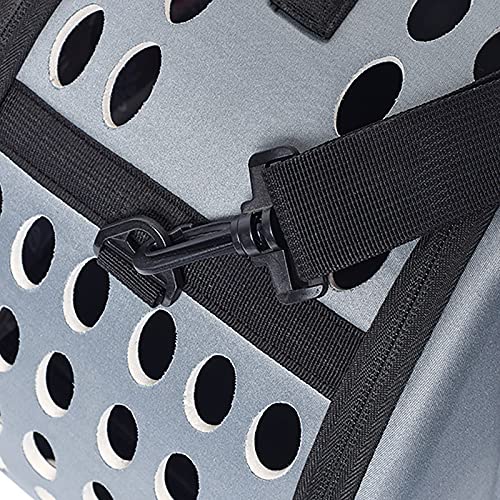 litulituhallo Transportín para Mascotas Transportín Perro Gato Transportin Perro Adoptar Animales Dorado Champagne Material De Espuma De Polímero Eva Los 42 * 28 * 32cm