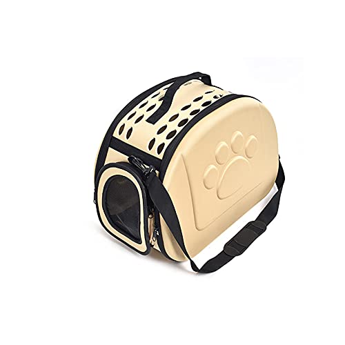litulituhallo Transportín para Mascotas Transportín Perro Gato Transportin Perro Adoptar Animales Dorado Champagne Material De Espuma De Polímero Eva Los 42 * 28 * 32cm