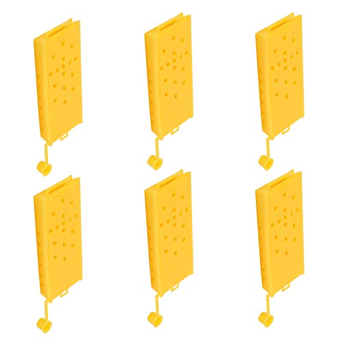 LIUTT 20 Piezas jaulas de Abeja Reina Caja de Captura de plástico Amarillo Herramienta de Transporte de Apicultura Equipo de Apicultor Kit de Apicultura