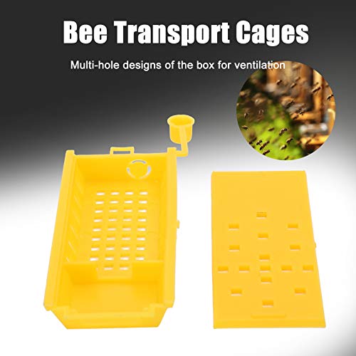 LIUTT 20 Piezas jaulas de Abeja Reina Caja de Captura de plástico Amarillo Herramienta de Transporte de Apicultura Equipo de Apicultor Kit de Apicultura