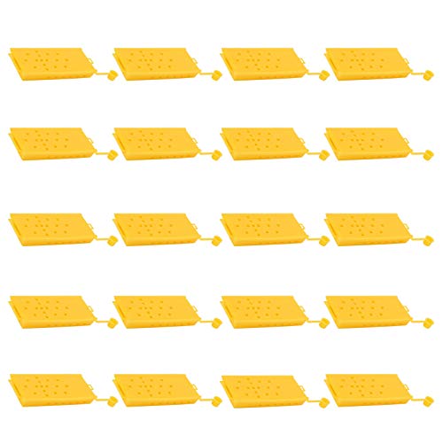 LIUTT 20 Piezas jaulas de Abeja Reina Caja de Captura de plástico Amarillo Herramienta de Transporte de Apicultura Equipo de Apicultor Kit de Apicultura