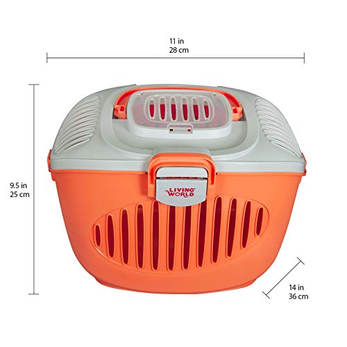 LIVING WORLD Trasportín Paws 2 Go, Color Salmon y Gris