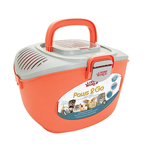 LIVING WORLD Trasportín Paws 2 Go, Color Salmon y Gris