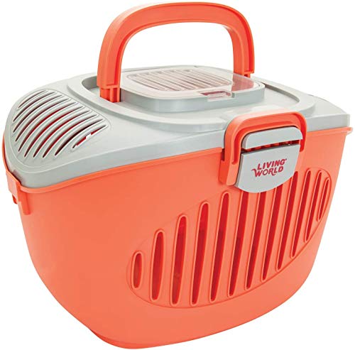 LIVING WORLD Trasportín Paws 2 Go, Color Salmon y Gris