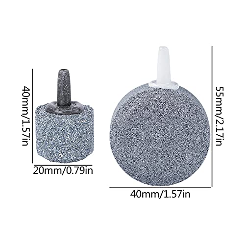 Liwein 20 Piezas Acuarios Piedras Difusor,Piedra de Aire para Acuario Difusor de Burbujas Piedra de Aire Redonda Air Piedra Difusor de Burbujas Piedras Porosas de Tanque Peces