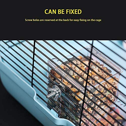 LKHF Comedero para hámster, dispensador de Comida acrílico Transparente, comedero automático por Gravedad Adecuado para Alimentar hámsteres, cobayas, Palomas, Loros, pájaros, erizos pequeños y Animal